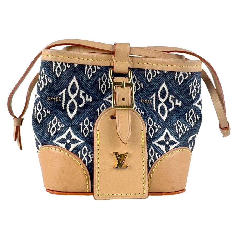 LOUIS VUITTON NOE PURSE SHOULDER BAG: LOUIS VUITTON Noe Purse Shoulder Bag Brand: LOUIS VUITTON Type: Shoulder Bag Material: Canvas x Leather Color: Blue Size: W:4.3inx H:4.3inx D:4.3in Shoulder Length: 45.7in Accessories: None