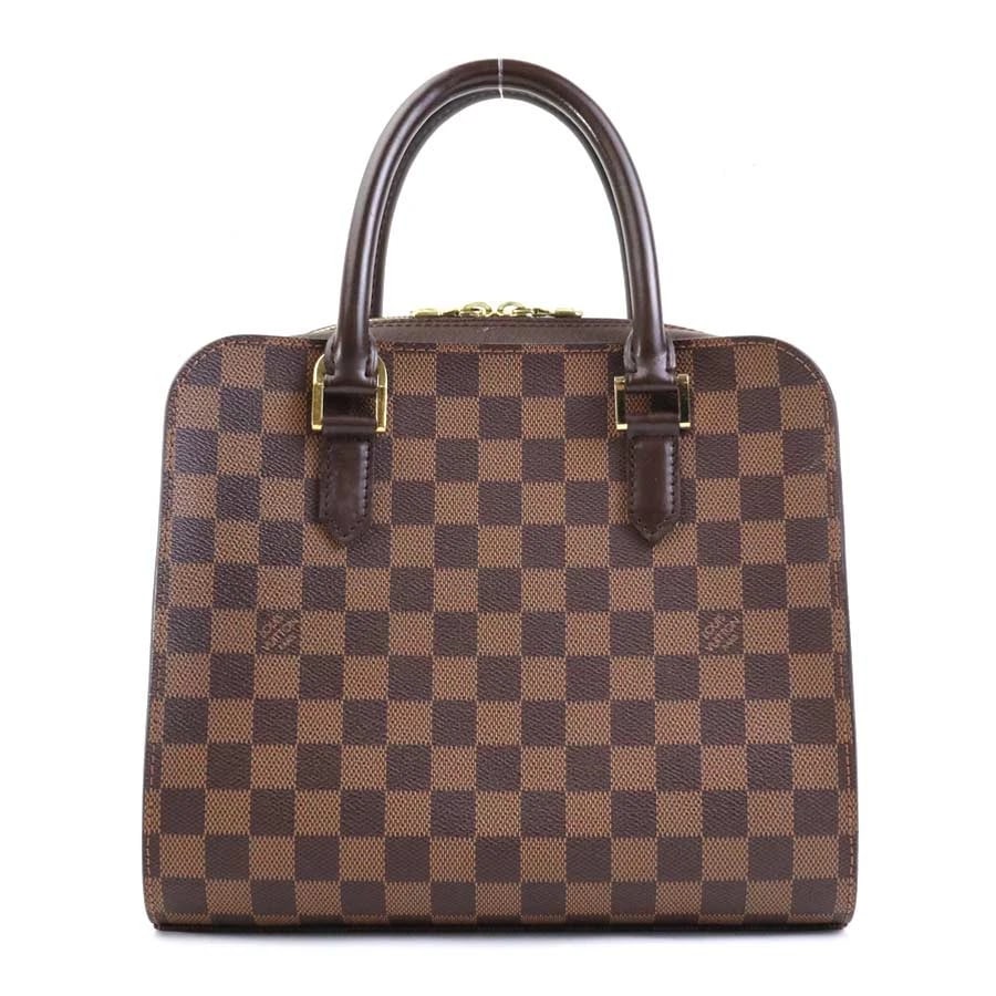 LOUIS VUITTON DAMIER EBENE TRIANA HANDBAG: LOUIS VUITTON Damier Ebene Triana Handbag Brand: LOUIS VUITTON Type: Handbag Material: Damier canvas Color: Ebene Size: W:10.2inx H:8.7inx D:4.7in Handle Length:11.8in Accessories: None Ac