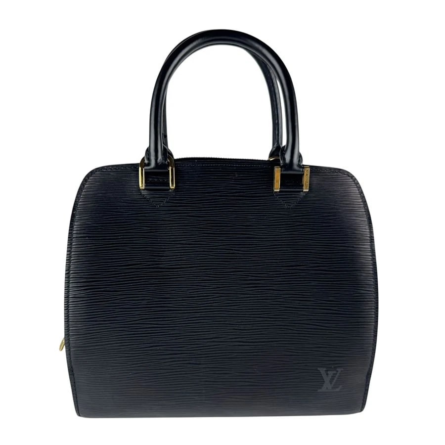 LOUIS VUITTON EPI PONT NEUF HANDBAG BLACK: LOUIS VUITTON Epi Pont Neuf Handbag Black Brand: LOUIS VUITTON Type: Handbag Material: Epi Leather Color: Black Size: W:9.4inx H:8.7inx D:3.9in Handle Length:14.2in Accessories: None Acces