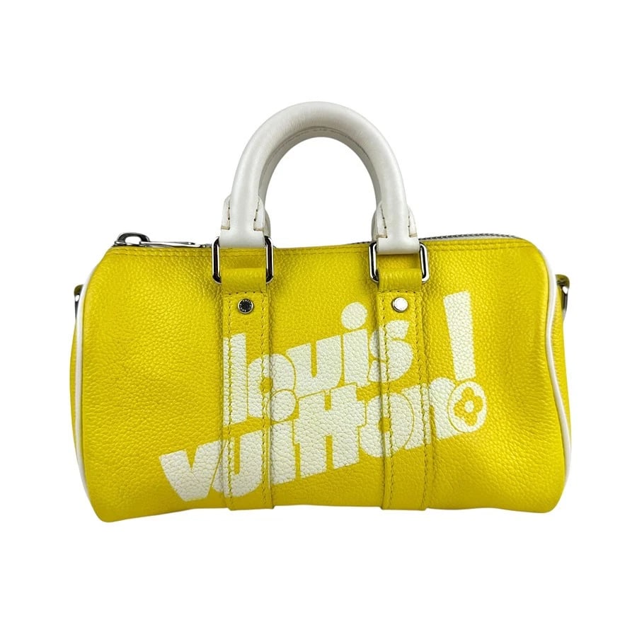 LOUIS VUITTON EVERYDAY LV SHOULDER BAG HANDBAG: LOUIS VUITTON Everyday LV Shoulder Bag Handbag Brand: LOUIS VUITTON Type: Shoulder Bag Material: Leather Color: Yellow X White Size: W:8.3inx H:5.5inx D:2.8in Handle Length:8.7in Shoulder Length: