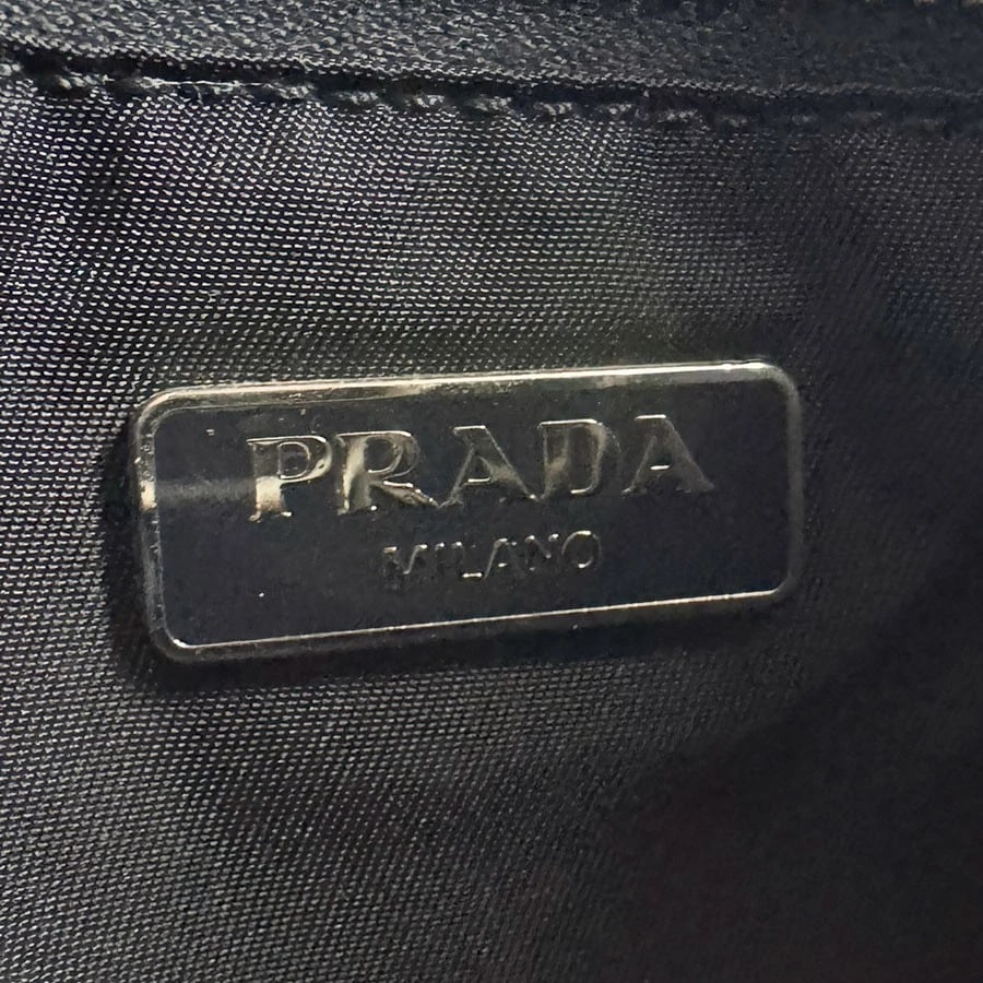 PRADA HANDBAG NAVY NYLON/SILVERTONE - 11