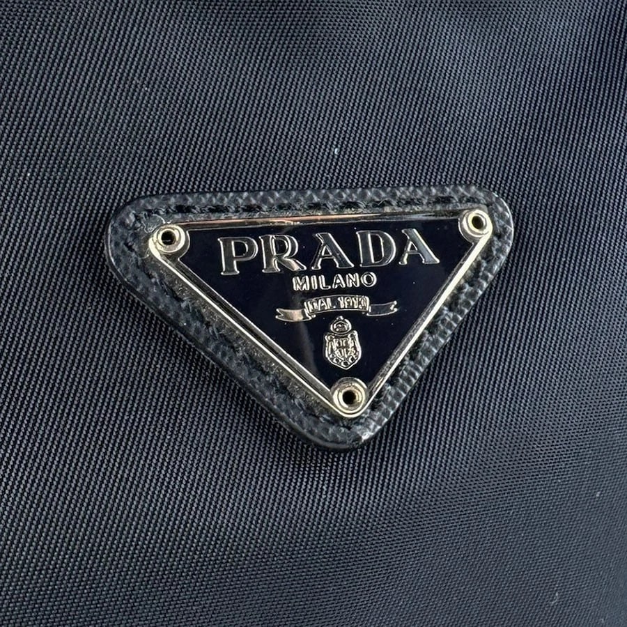 PRADA HANDBAG NAVY NYLON/SILVERTONE - 12