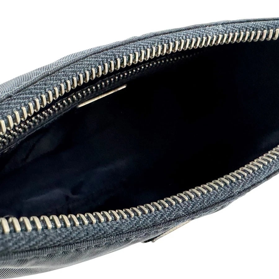 PRADA HANDBAG NAVY NYLON/SILVERTONE - 5