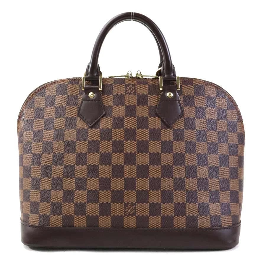 LOUIS VUITTON DAMIER EBENE ALMA PM HANDBAG: LOUIS VUITTON Damier Ebene Alma PM Handbag Brand: LOUIS VUITTON Type: Handbag Material: Damier canvas Color: Ebene Size: W:11.8inx H:9.4inx D:6.3in Handle Length:9.1in Accessories: None Ac
