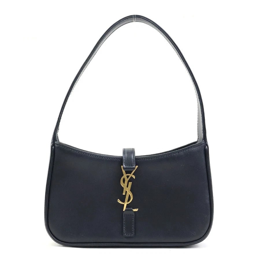 SAINT LAURENT LE MINI HANDBAG BLACK: SAINT LAURENT Le Mini Handbag Black Brand: SAINT LAURENT Type: Handbag Material: Leather Color: Black Size: W:7.1inx H:3.7inx D:1.6in Handle Length:14.2in Accessories: None Accessories Not