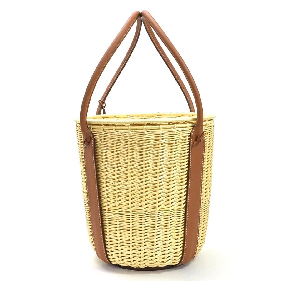 HERMES HANDBAG PICNIC BASKET NATURAL X BROWN (1 of 5)