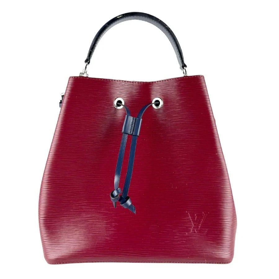 LOUIS VUITTON EPI NEO NOE HANDBAG SHOULDER BAG: LOUIS VUITTON Epi Neo Noe Handbag Shoulder Bag Brand: LOUIS VUITTON Type: Handbag Material: Epi Leather Color: Cherry Berry Size: W:9.8inx H:9.8inx D:6.7in Handle Length:13.0in Shoulder Length: 47