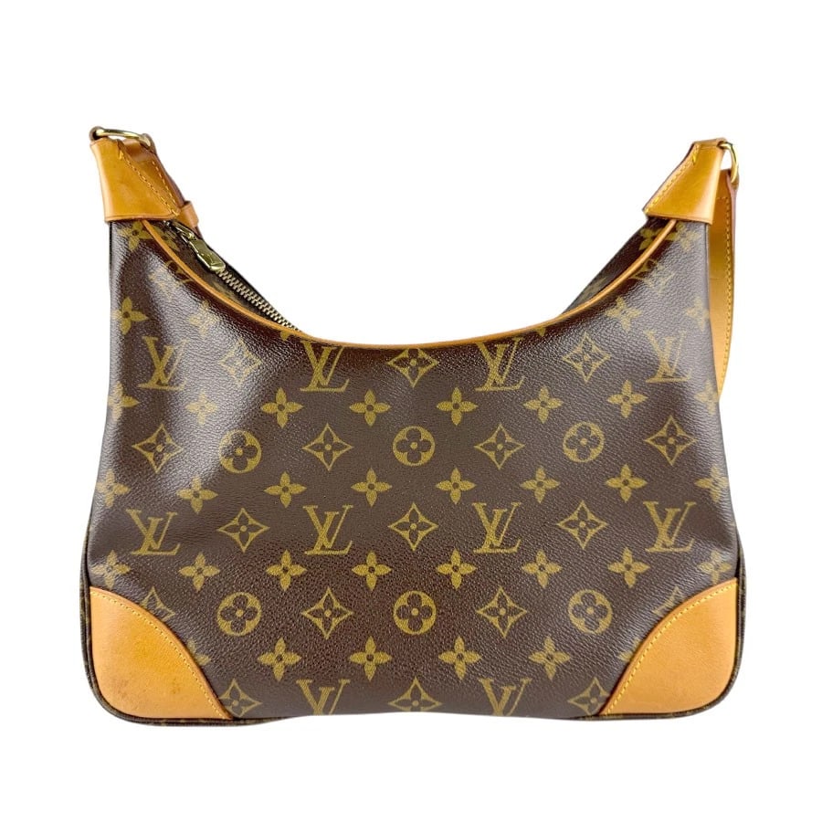 LOUIS VUITTON MONOGRAM BOULOGNE 30 SHOULDER BAG: LOUIS VUITTON Monogram Boulogne 30 Shoulder Bag Brand: LOUIS VUITTON Type: Shoulder Bag Material: Monogram Canvas Color: Brown Size: W:11.8inx H:6.3inx D:3.5in Shoulder Length: 28.7in Accessories