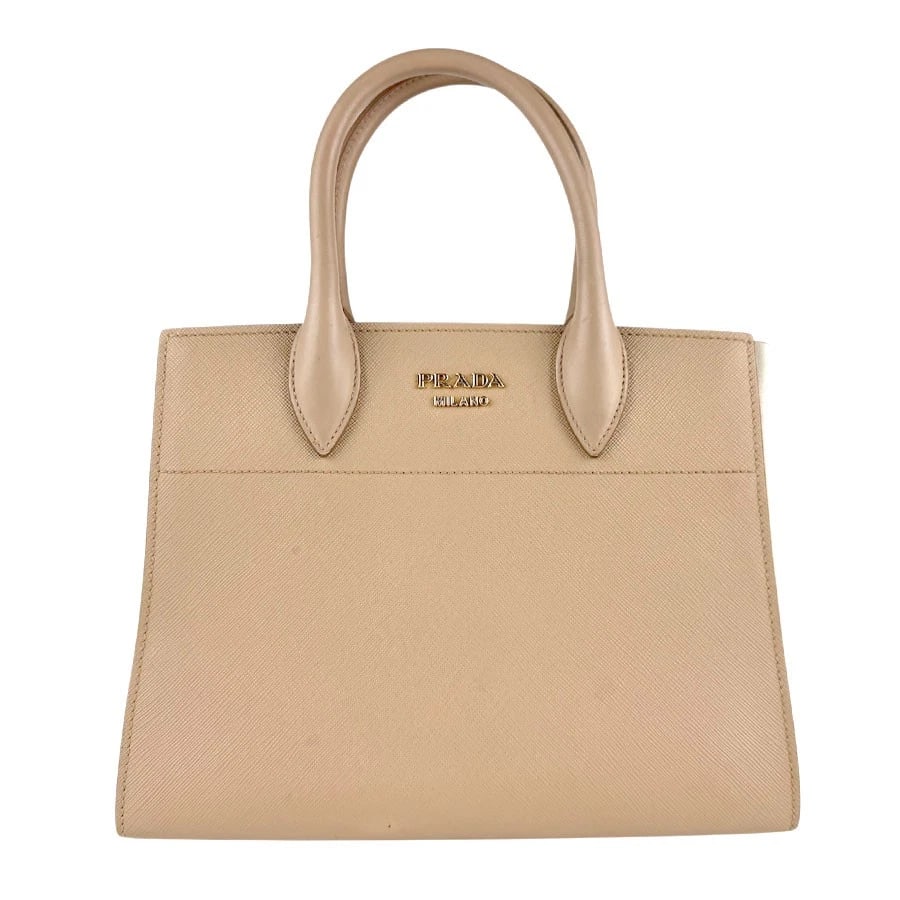 PRADA HANDBAG SHOULDER BAG BEIGE/OFF WHITE LEATHER: PRADA Handbag Shoulder Bag Beige/Off White Leather Brand: PRADA Type: Handbag Material: Leather Color: Beige/Off White Size: W:10.2inx H:7.9inx D:5.1in Handle Length:11.8in Shoulder Length: 49.2in