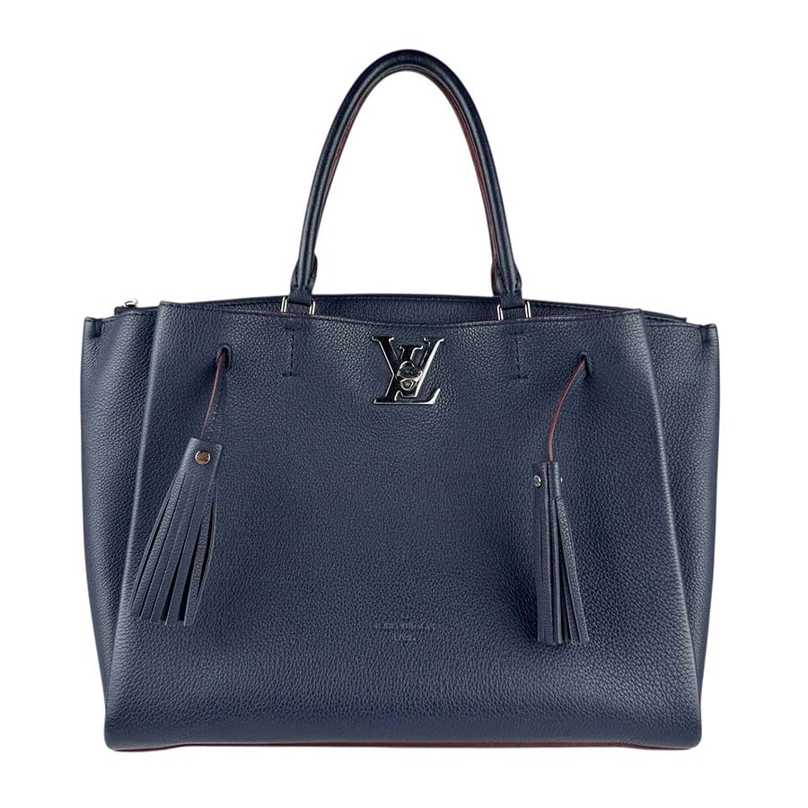 LOUIS VUITTON LOCKME SHOULDER BAG HANDBAG: LOUIS VUITTON Lockme Shoulder Bag Handbag Brand: LOUIS VUITTON Type: Shoulder Bag Material: leather Color: Marine Rouge Size: W:11.8inx H:9.4inx D:5.5in Handle Length:13.8in Shoulder Length: 44.1i