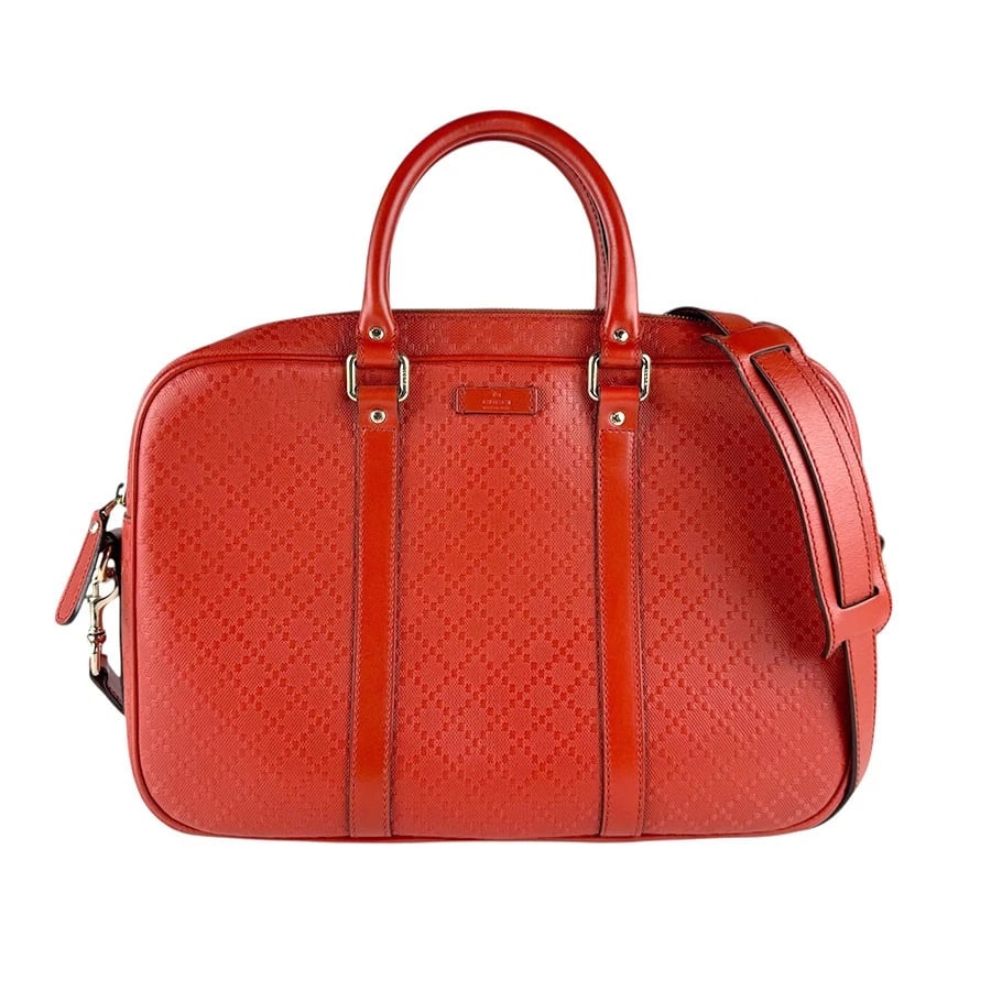 GUCCI DIAMANTE HANDBAG SHOULDER BAG: GUCCI Diamante Handbag Shoulder Bag Brand: GUCCI Type: Handbag Material: leather Color: Orange Size: W:13.4inx H:9.4inx D:2.8in Handle Length:13.8in Shoulder Length: 51.2in Accessories: None <