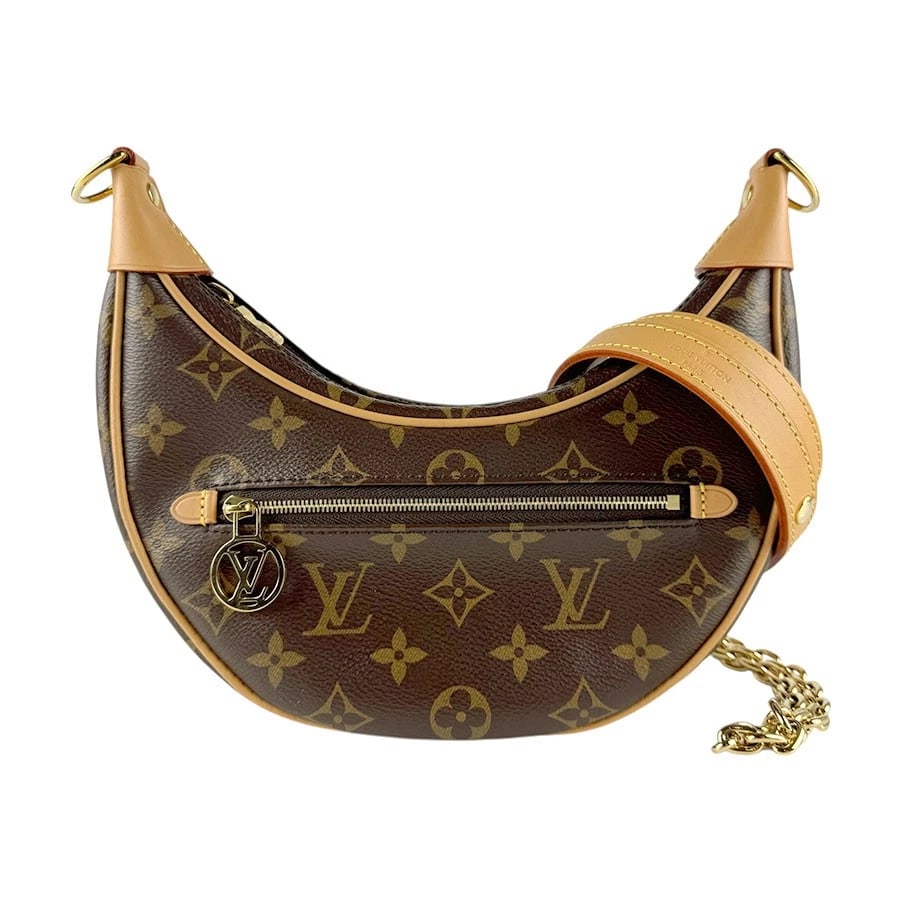 LOUIS VUITTON MONOGRAM LOOP HANDBAG SHOULDER BAG: LOUIS VUITTON Monogram Loop Handbag Shoulder Bag Brand: LOUIS VUITTON Type: Handbag Material: Monogram Canvas Color: Brown Size: W:9.4inx H:4.3inx D:2.4in Handle Length:14.2in Shoulder Length: 24.