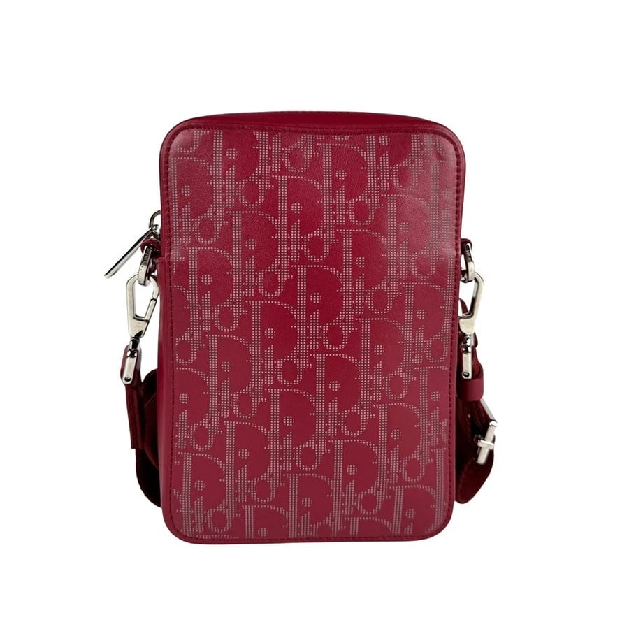 CHRISTIAN DIOR CROSSBODY SHOULDER BAG RED: Christian Dior Crossbody Shoulder Bag Red Brand: Christian Dior Type: Shoulder Bag Material: Leather Color: Red Size: W:4.3inx H:6.7inx D:1.6in Shoulder Length: 55.1in Accessories: None Ac