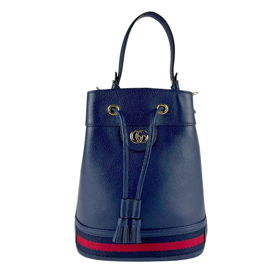 GUCCI OPHIDIA HANDBAG SHOULDER BAG NAVY/RED: GUCCI Ophidia Handbag Shoulder Bag Navy/Red Brand: GUCCI Type: Handbag Material: Leather Color: Navy / Red Size: W:7.9inx H:9.8inx D:3.7in Handle Length:13.0in Handle drop:5.9in Shoulder Length: 4