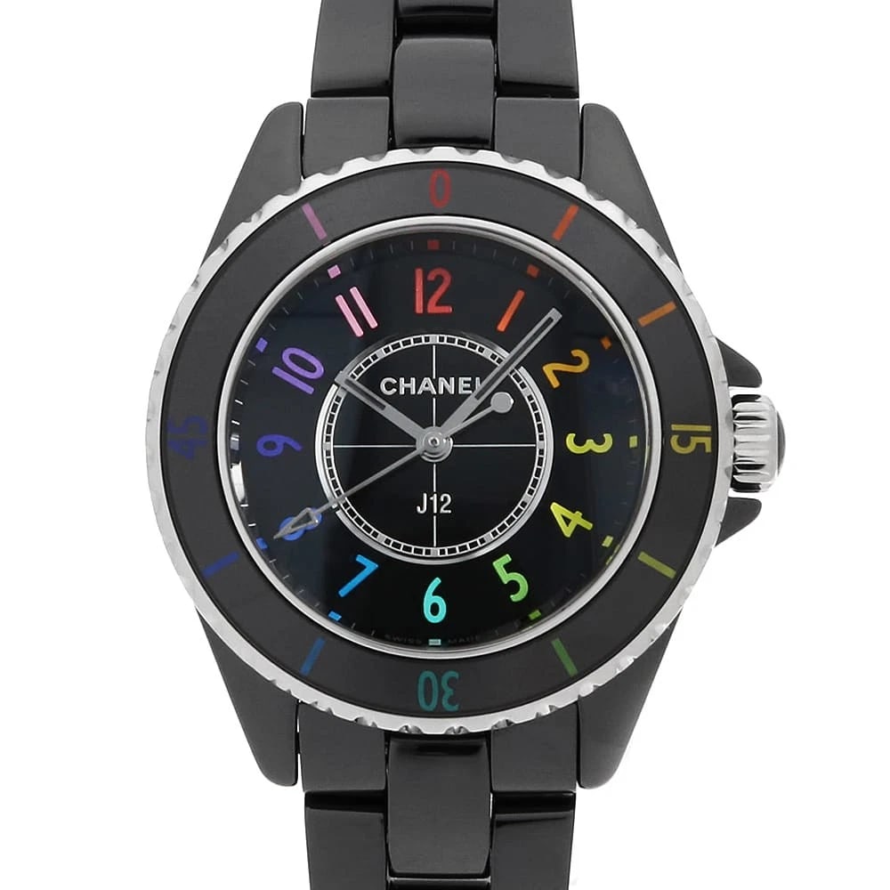 CHANEL J12 ELECTRO WATCH: CHANEL J12 Electro Watch Brand: CHANEL Type: Wrist watch Material: Band Material Ceramic, Case Material Ceramic Color: Dial Color Black Size: Band Size 17.5cm (6.9inch), Case Size Case:W33mm Circu