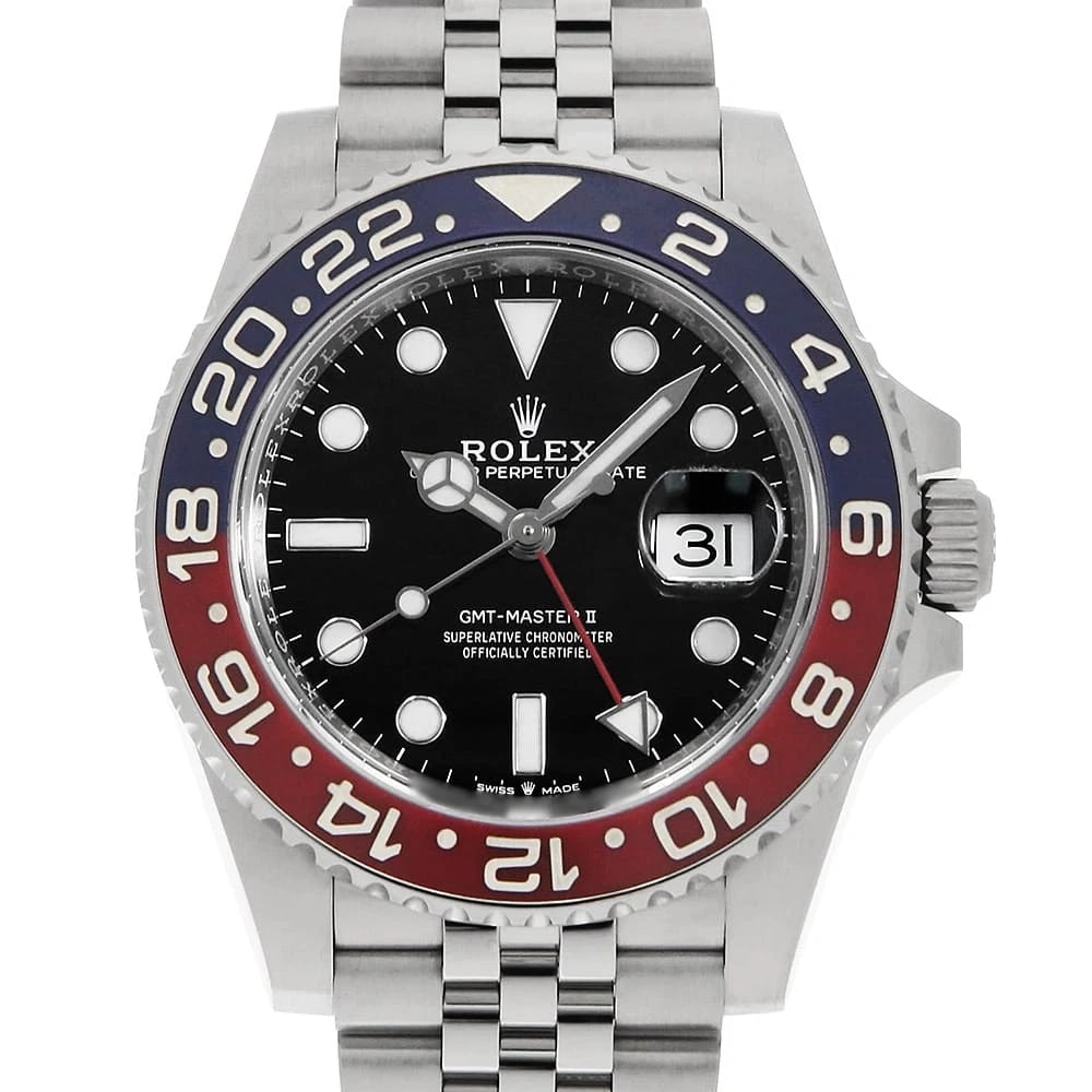 ROLEX GMT MASTER BLACK 5 ROW JUBILEE BRACELET WATCH (1 of 7)