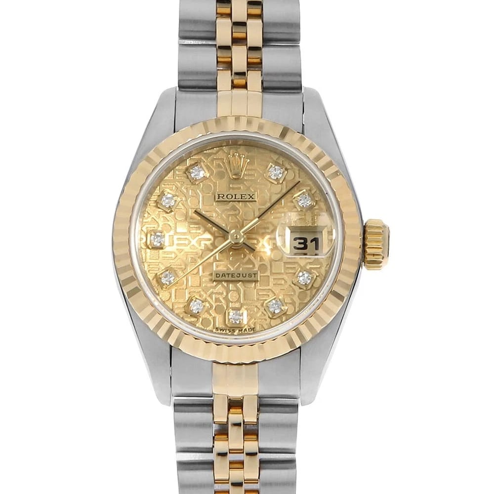 ROLEX DATEJUST DIAMOND CHAMPAGNE CARVING SECOND WATCH: ROLEX Datejust Diamond Champagne Carving second Watch Brand: ROLEX Type: Wrist watch Material: Band Material Stainless Steel/Yellow Gold, Case Material Stainless Steel/Yellow Gold Color: Dial Color
