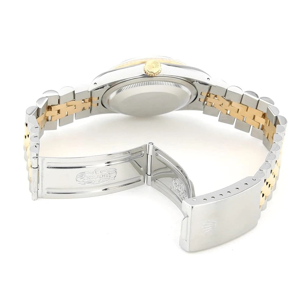 ROLEX DATEJUST DIAMOND GRAY PRINT COMPUTER WATCH - 3