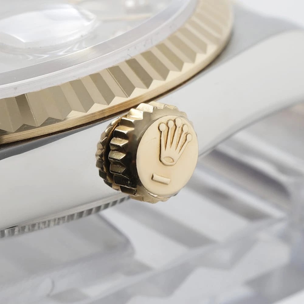 ROLEX DATEJUST DIAMOND GRAY PRINT COMPUTER WATCH - 5