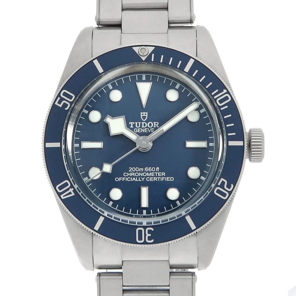 TUDOR BLACK BAY WATCH: TUDOR Black Bay Watch Brand: TUDOR Type: Wrist watch Material: Band Material Stainless Steel, Case Material Stainless Steel Color: Dial Color Blue Size: Band Size 19.5cm (7.7inch), Case Size Case: