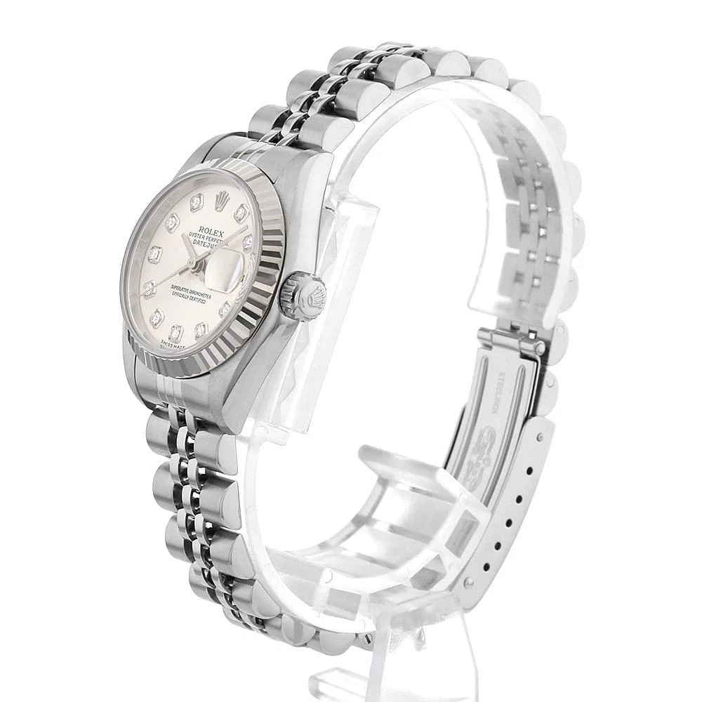 ROLEX DATEJUST DIAMOND SILVER WATCH - 2