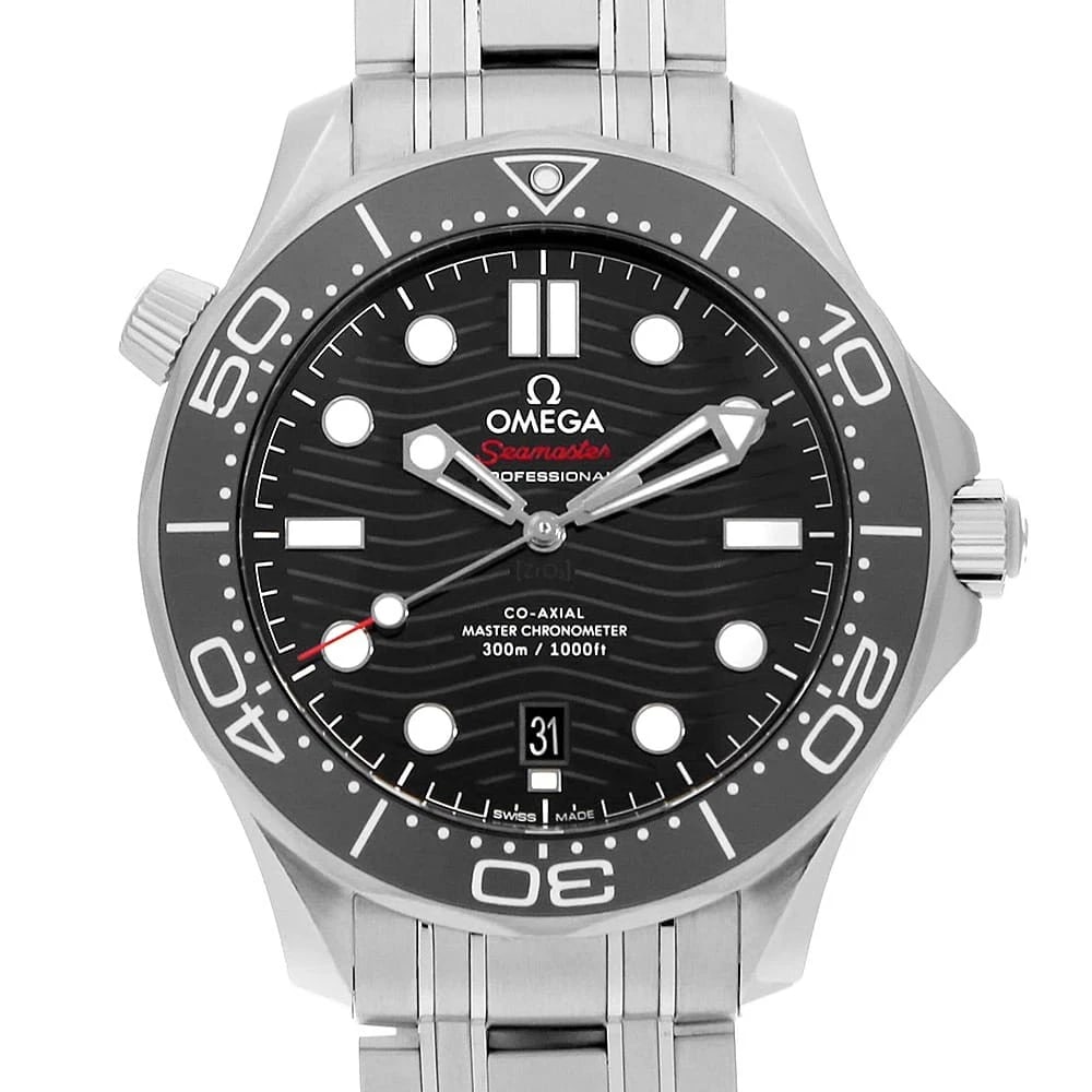 OMEGA SEAMASTER DIVER CO-AXIAL MASTER CHRONOMETER WATCH: OMEGA Seamaster Diver Co-Axial Master Chronometer Watch Brand: OMEGA Type: Wrist watch Material: Band Material Stainless Steel, Case Material Stainless Steel Color: Dial Color Black Size: Band