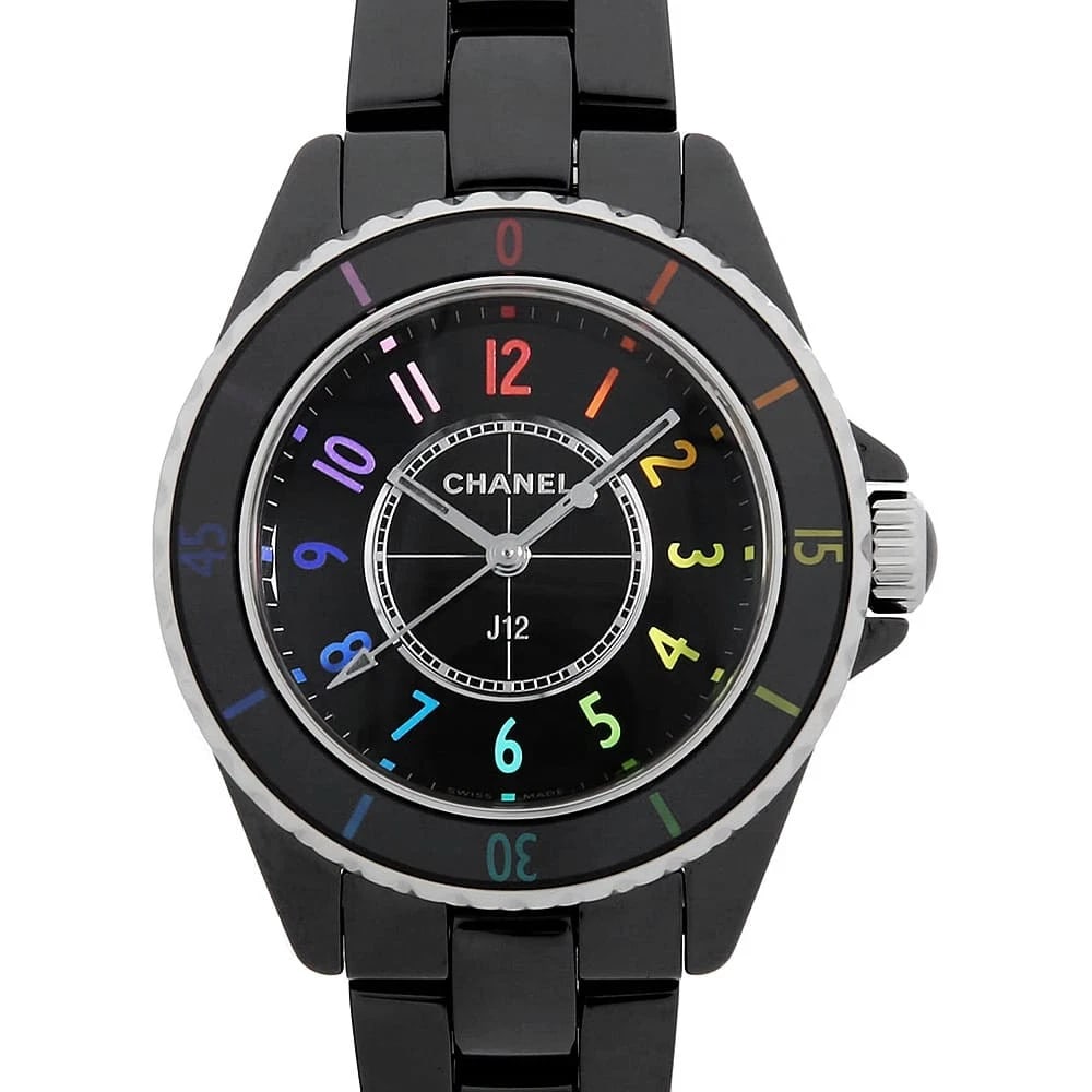 CHANEL J12 ELECTRO WATCH: CHANEL J12 Electro Watch Brand: CHANEL Type: Wrist watch Material: Band Material Ceramic, Case Material Ceramic Color: Dial Color Black Size: Band Size 17cm (6.7inch), Case Size Case:W33mm Circumf