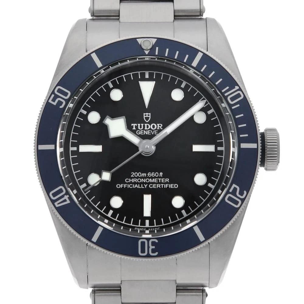 TUDOR HERITAGE BLACK WATCH: TUDOR Heritage Black Watch Brand: TUDOR Type: Wrist watch Material: Band Material Stainless Steel, Case Material Stainless Steel Color: Dial Color Black Size: Band Size 21cm (8.3inch), Case