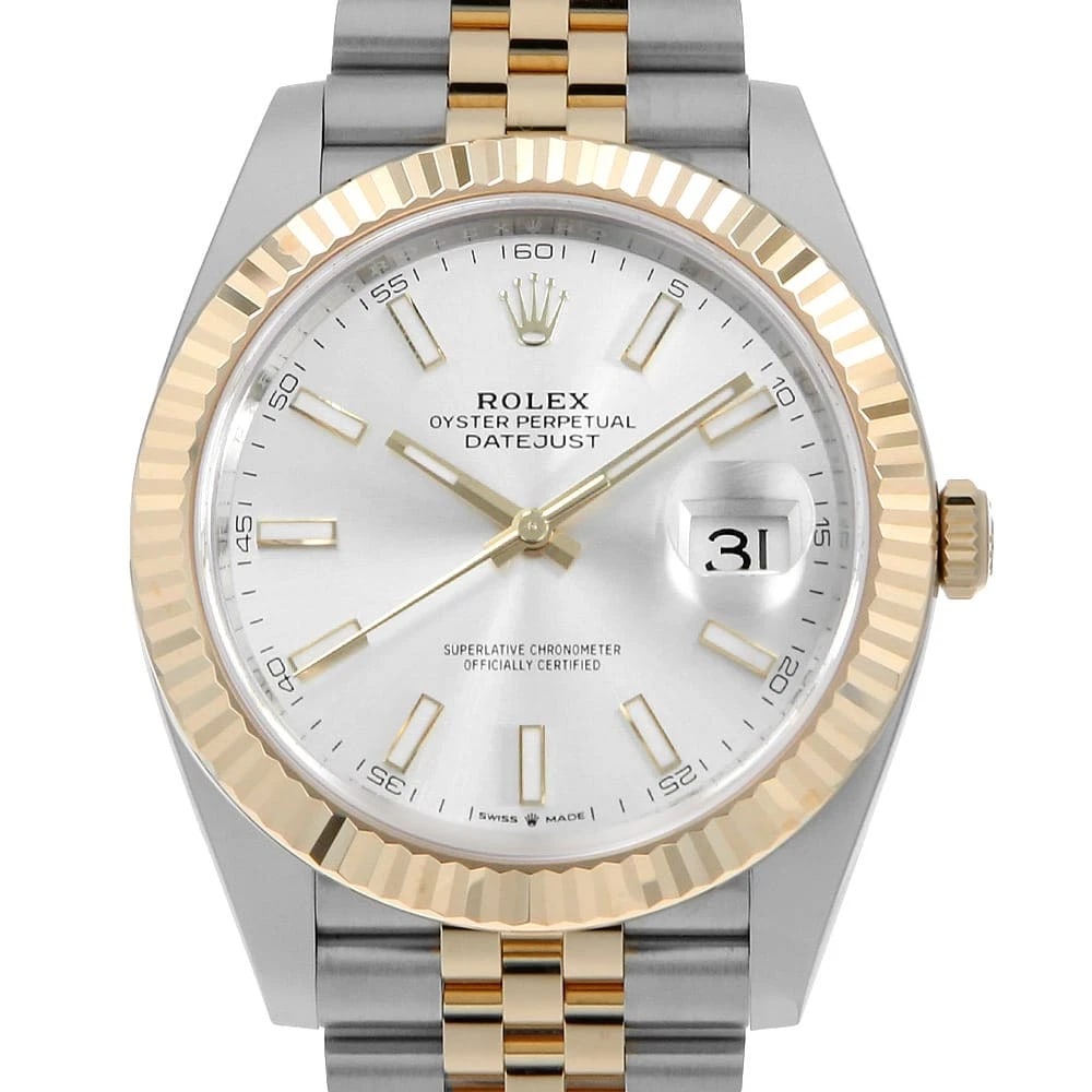 ROLEX DATEJUST SILVER BAR 5 ROWS JUBILEE BRACELET WATCH: ROLEX Datejust Silver Bar 5 Rows Jubilee Bracelet Watch Brand: ROLEX Type: Wrist watch Material: Band Material Stainless Steel/Yellow Gold, Case Material Stainless Steel/Yellow Gold Color: Dial Col