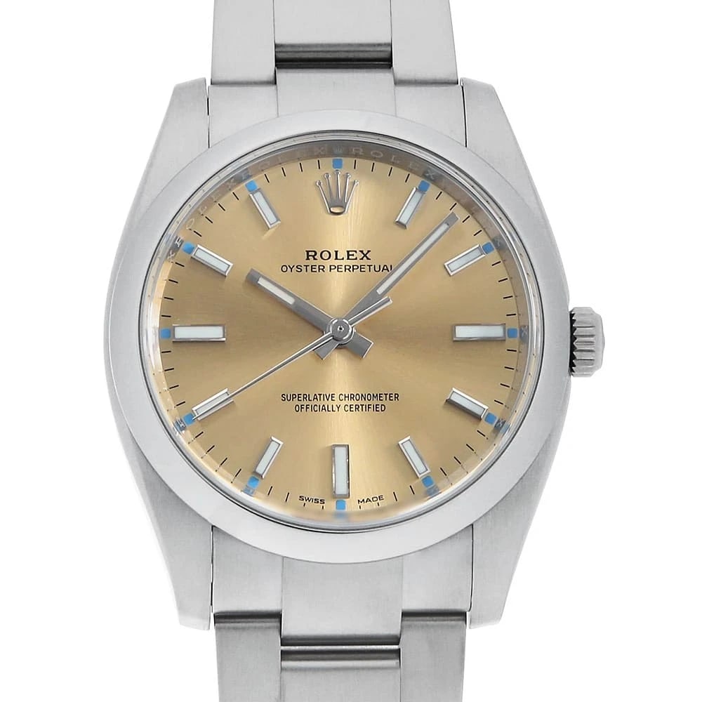 ROLEX OYSTER PERPETUAL WHITE GRAPE WATCH: ROLEX Oyster perpetual White grape Watch Brand: ROLEX Type: Wrist watch Material: Band Material Stainless Steel, Case Material Stainless Steel Color: Dial Color White Grape Size: Band Size 18cm (7