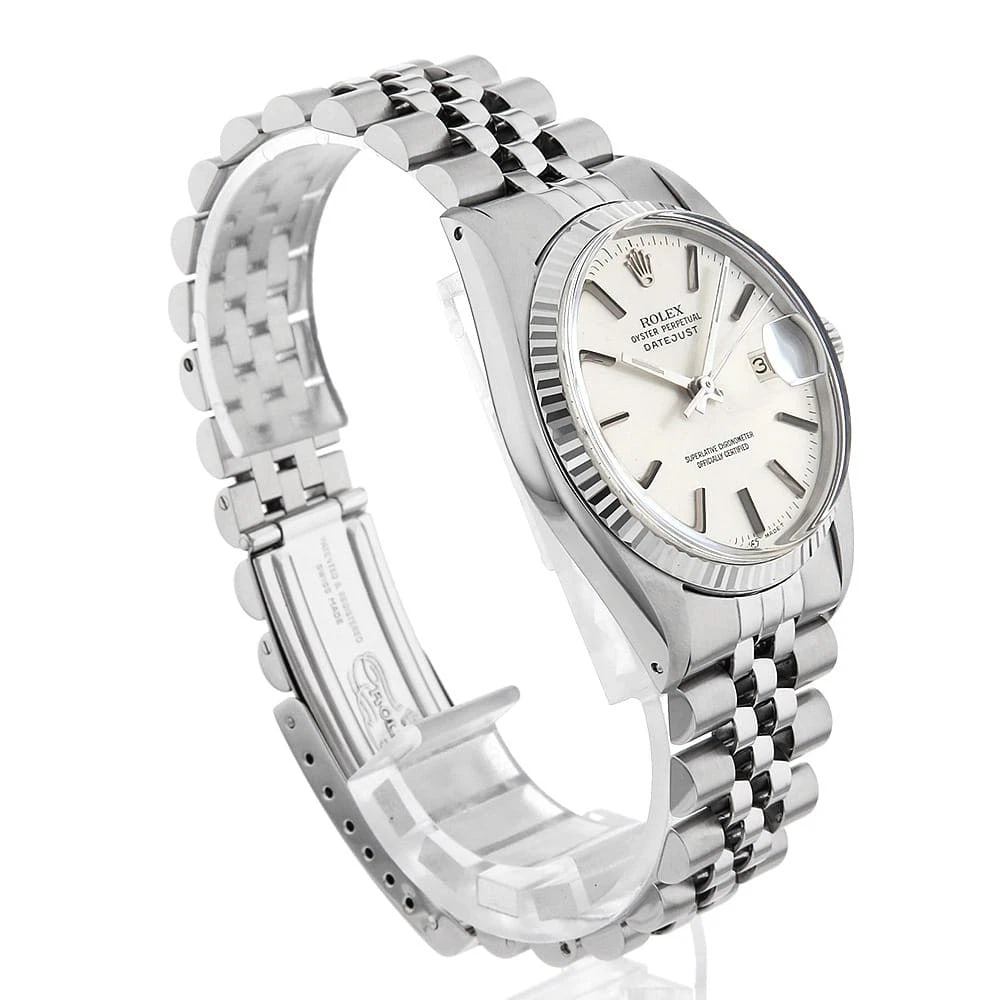 ROLEX DATEJUST SILVER WATCH - 3