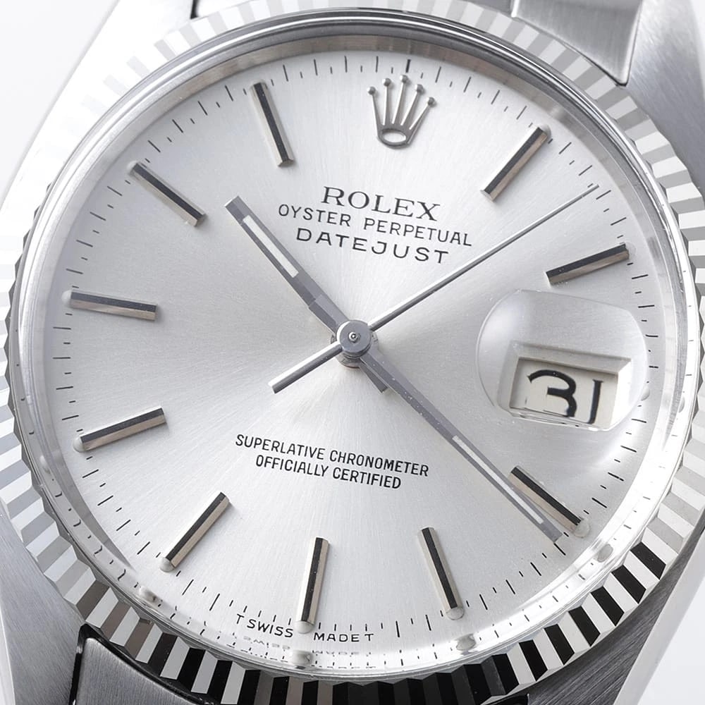 ROLEX DATEJUST SILVER WATCH - 5