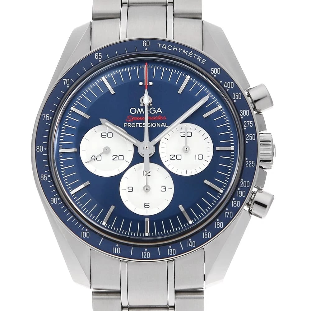 OMEGA SPEEDMASTER TOKYO OLYMPICS WATCH: OMEGA Speedmaster Tokyo Olympics Watch Brand: OMEGA Type: Wrist watch Material: Band Material Stainless Steel, Case Material Stainless Steel Color: Dial Color Blue Size: Band Size 19cm (7.5inch),