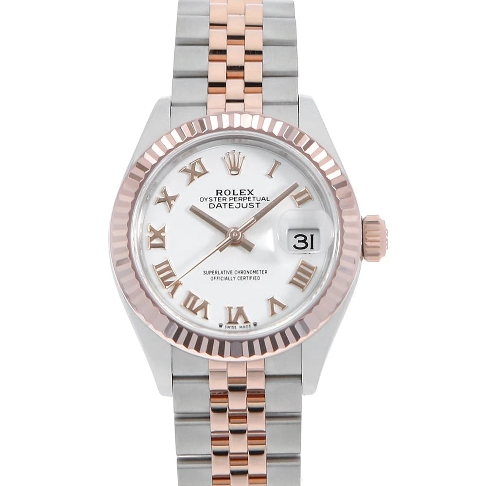 ROLEX DATEJUST WHITE ROMAN ROW JUBILEE BRACELET SECOND WATCH: ROLEX Datejust white Roman row jubilee bracelet second Watch Brand: ROLEX Type: Wrist watch Material: Band Material Stainless Steel/Everose Gold, Case Material Stainless Steel/Everose Gold Color: D