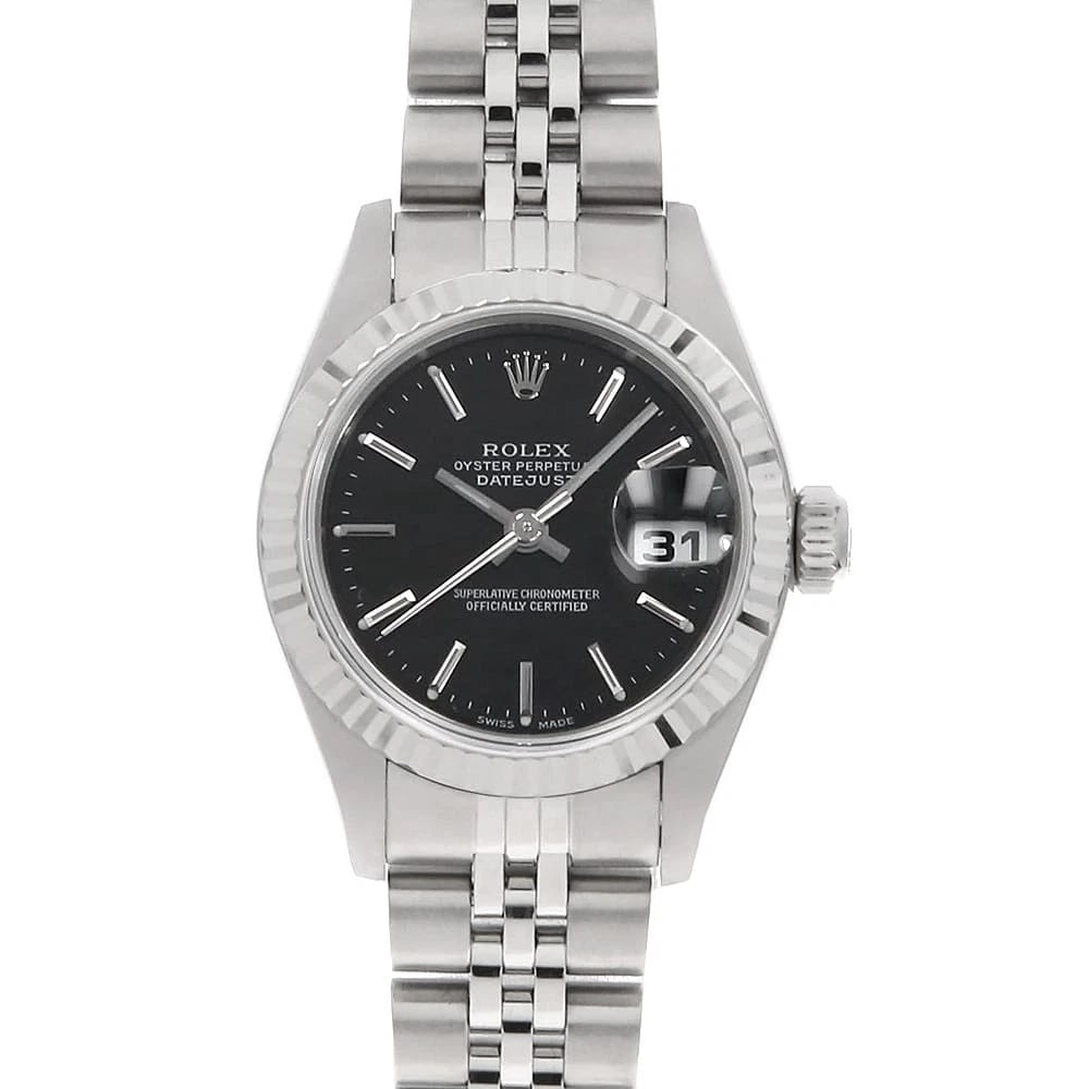 ROLEX DATEJUST BLACK WATCH (1 of 6)