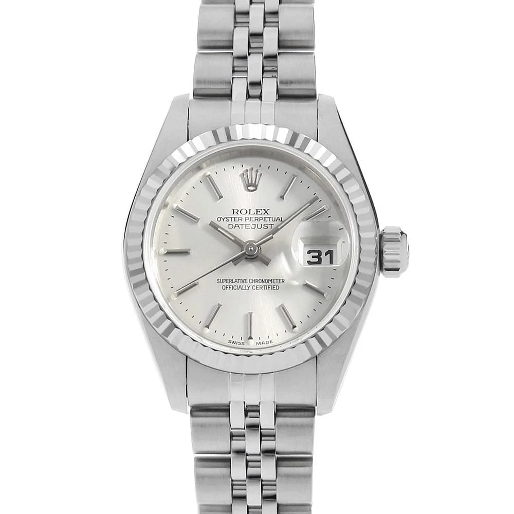 ROLEX DATEJUST SILVER WATCH (1 of 6)
