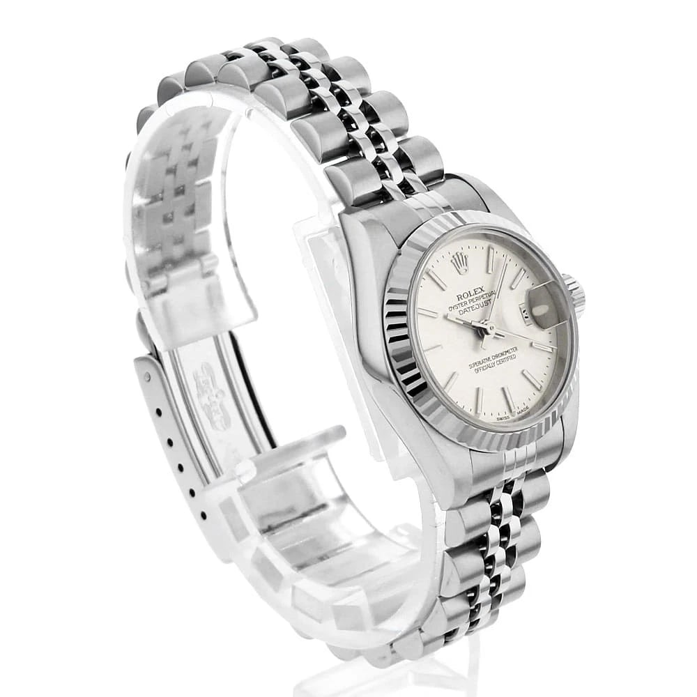 ROLEX DATEJUST SILVER WATCH - 3