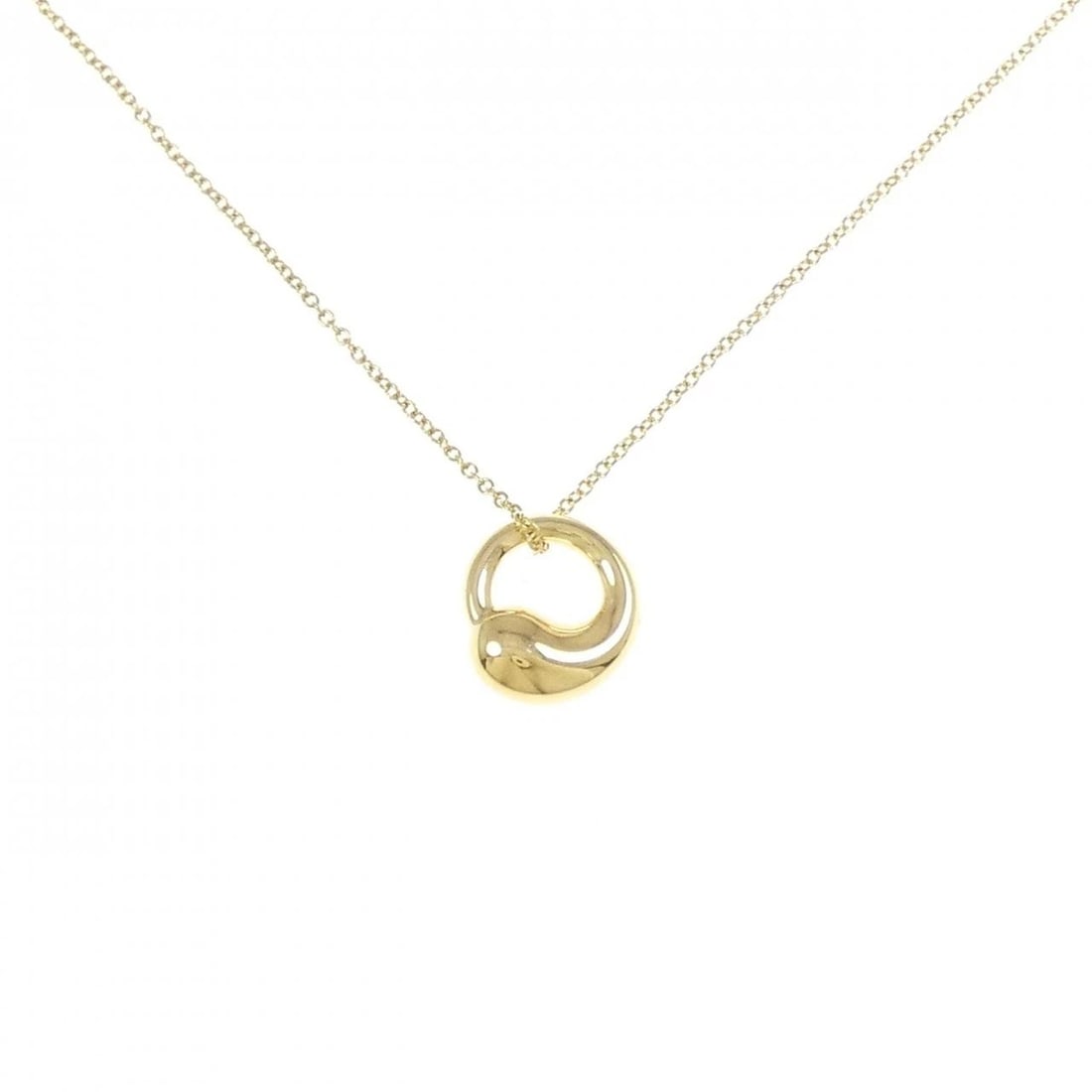 TIFFANY & CO. ETERNAL NECKLACE: Tiffany & Co. Eternal Necklace Brand: Tiffany Type: Necklace Material: 750 Yellow Gold Color: Yellow Gold Size: 40cm ActualSize Pendant top H x W: 13.0mmx11.9mm Chain Max. W: 1.2mm Accessories: N