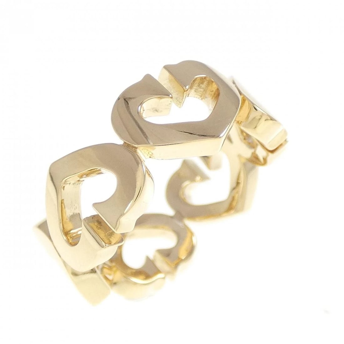 CARTIER C HEART RING: Cartier C Heart Ring Brand: Cartier Type: Ring Material: 750 Yellow Gold Color: Yellow Gold Size: 5 (US size) Accessories: None Accessories Notice: When purchasing pre-owned goods, please