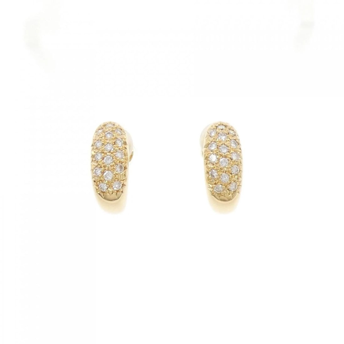 TASAKI DIAMOND EARRINGS: TASAKI Diamond Earrings Brand: TASAKI Type: Earrings Material: K18 Yellow Gold Main Stone Natural Color: Yellow Gold Size: HxW: 13.1mmx5.5mm Accessories: None Accessories Notice: When