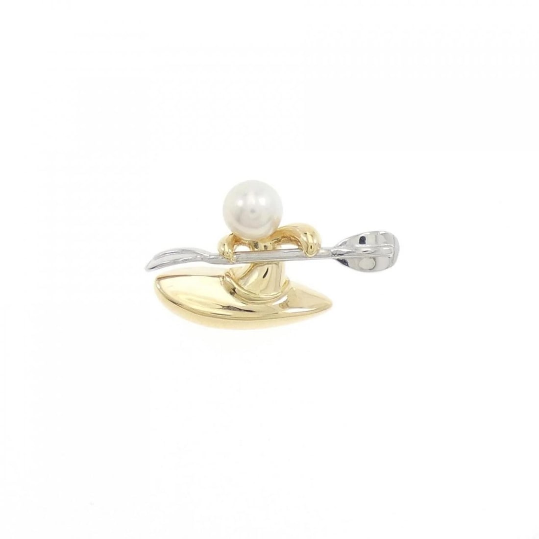 MIKIMOTO AKOYA PEARL BROOCH: Mikimoto Akoya Pearl Brooch Brand: MIKIMOTO Type: Pendant Brooch Material: K18 Yellow Gold Platinum Main Stone Akoya Pearl 3.8mm Color: Yellow Gold Platinum Size: ActualSize HxW: 10.0mmx17.2mm