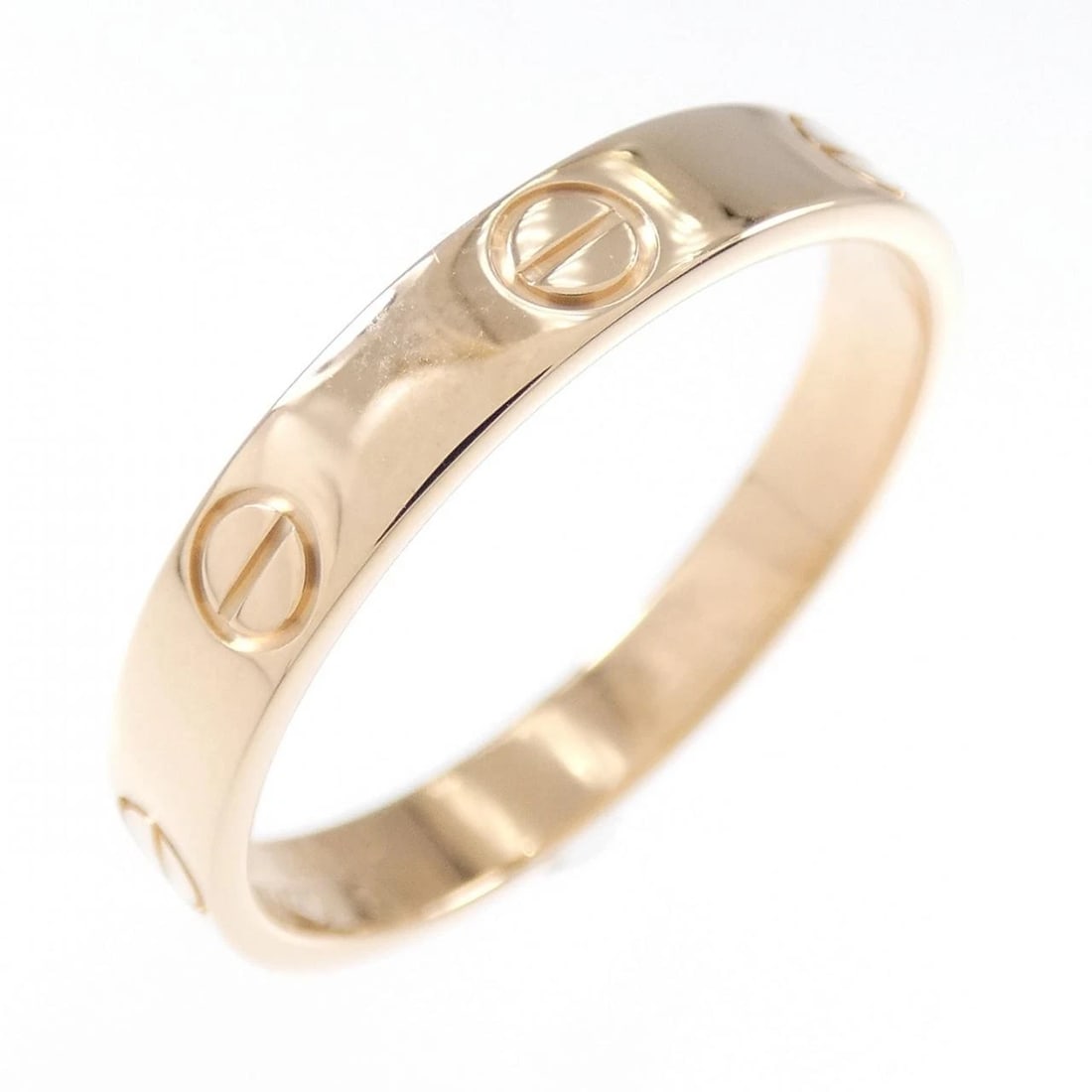 CARTIER MINI LOVE RING: Cartier Mini Love Ring Brand: Cartier Type: Ring Material: 750 Pink Gold Color: Pink Gold Size: 9.5 (US size) Accessories: None Accessories Notice: When purchasing pre-owned goods, please