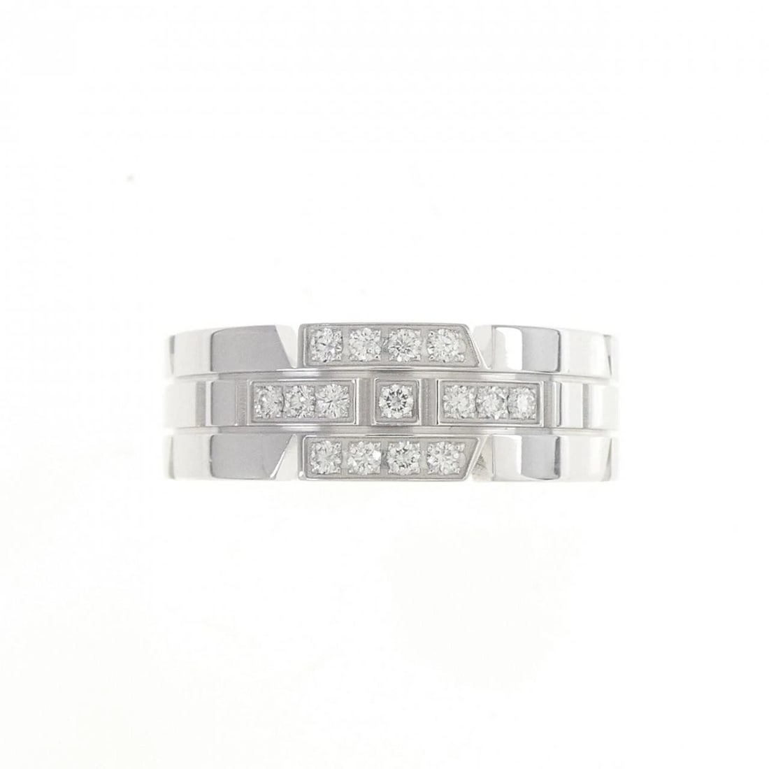 CARTIER TANK FRANCAISE HALF DIAMOND RING: Cartier Tank Francaise half Diamond Ring Brand: Cartier Type: Ring Material: 750 White Gold Main Stone Natural Color: White Gold Size: 4.5-5 (US size) Accessories: None Accessories Notice: