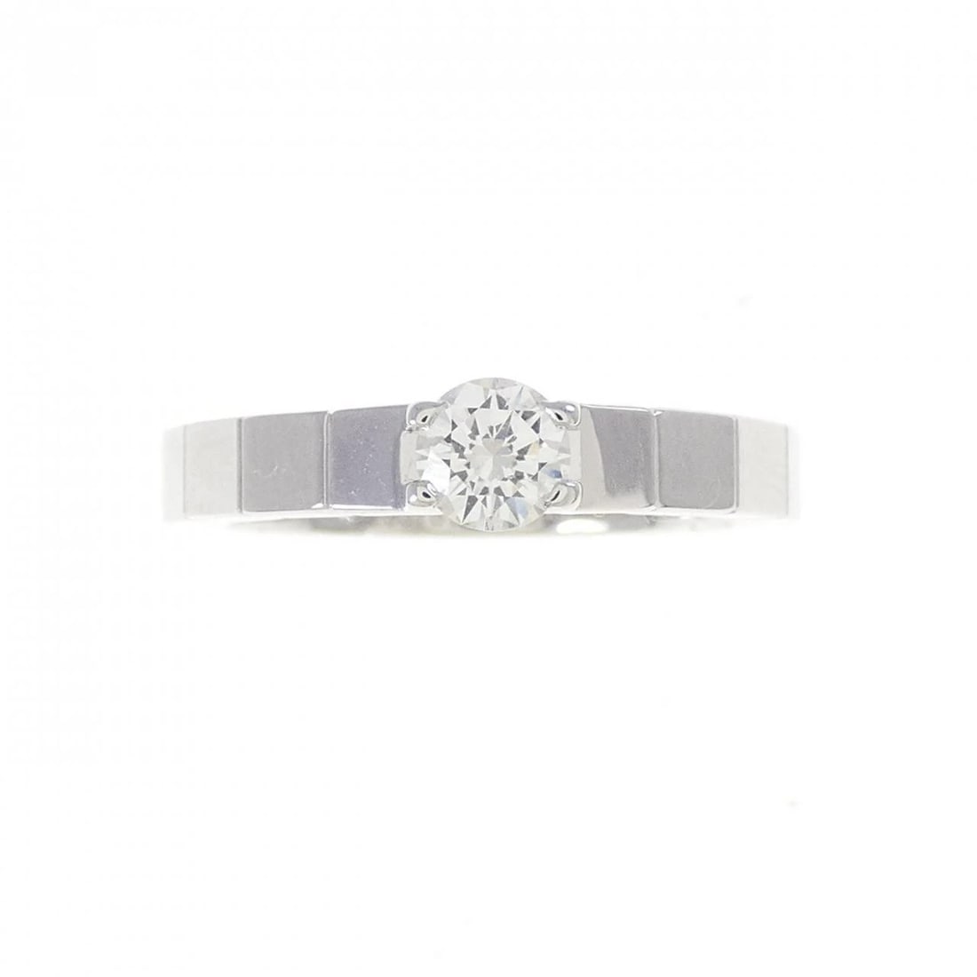 CARTIER LANIERES RING: Cartier Lanieres Ring Brand: Cartier Type: Ring Material: 750 White Gold Main Stone Natural Color: White Gold Size: 5 (US size) Accessories: None Accessories Notice: When purchasing pre-owned