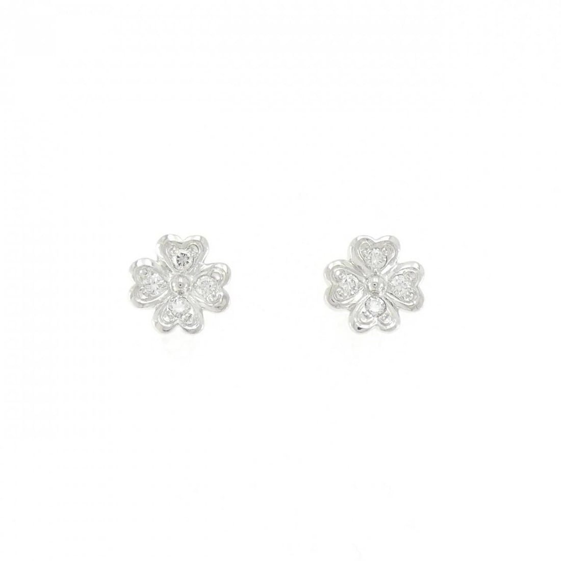 MIKIMOTO DIAMOND EARRINGS: MIKIMOTO Diamond Earrings Brand: MIKIMOTO Type: Earrings Material: K18 White Gold Main Stone Natural Color: White Gold Size: HxW: 7.4mmx7.4mm Accessories: None Accessories Notice: When