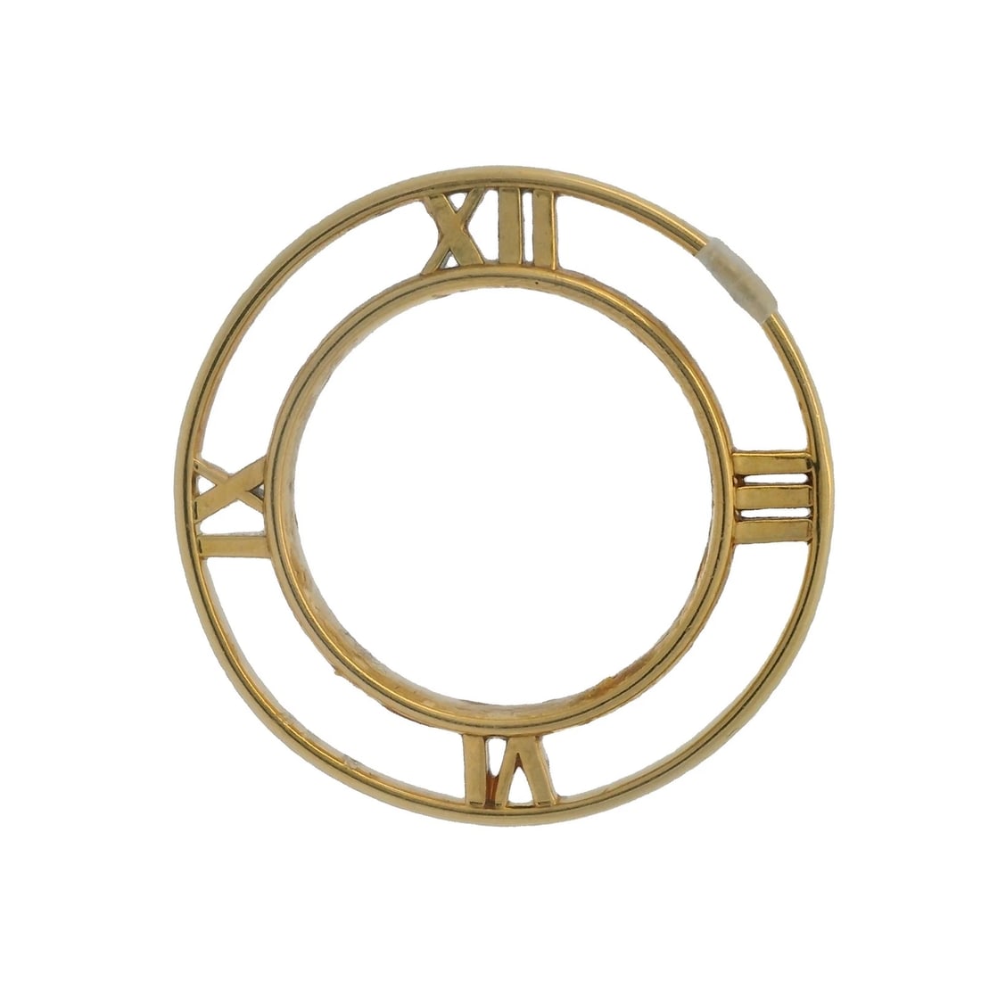 TIFFANY & CO 18KT YELLOW GOLD LARGE ATLAS ROMAN PENDANT: Tiffany & Co 18kt Yellow Gold Large Atlas Roman Pendant Brand: Tiffany & Co Type: Pendant Material: Yellow Color: Yellow Gold 18k Size: Length x Width of Pendant - 1.2x1.2" Accessories: None