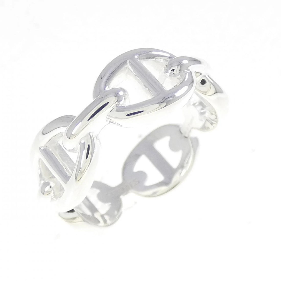 HERMES CHAINE D'ANCRE ENCHENE RING: HERMES Chaine d'Ancre Enchene Ring Brand: HERMES Type: Ring Material: 925 Silver Color: Silver Size: 6.5 (US size) Accessories: None Accessories Notice: When purchasing pre-owned goods, pl