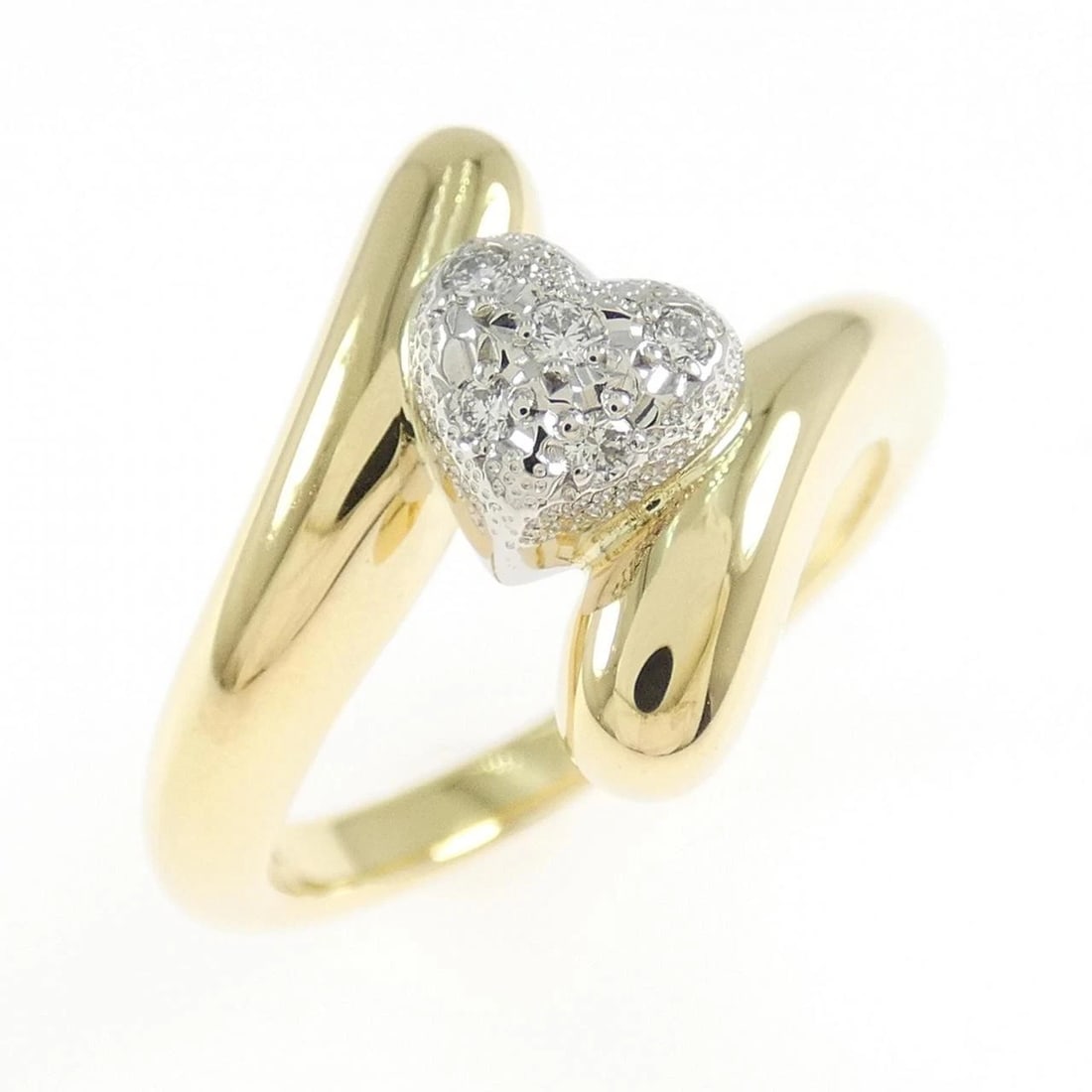 MIKIMOTO DIAMOND RING: MIKIMOTO Diamond Ring Brand: MIKIMOTO Type: Ring Material: K18 Yellow Gold Platinum 950 Main Stone Natural Color: Yellow Gold Platinum Size: 5.5 (US size) Accessories: None Accessories