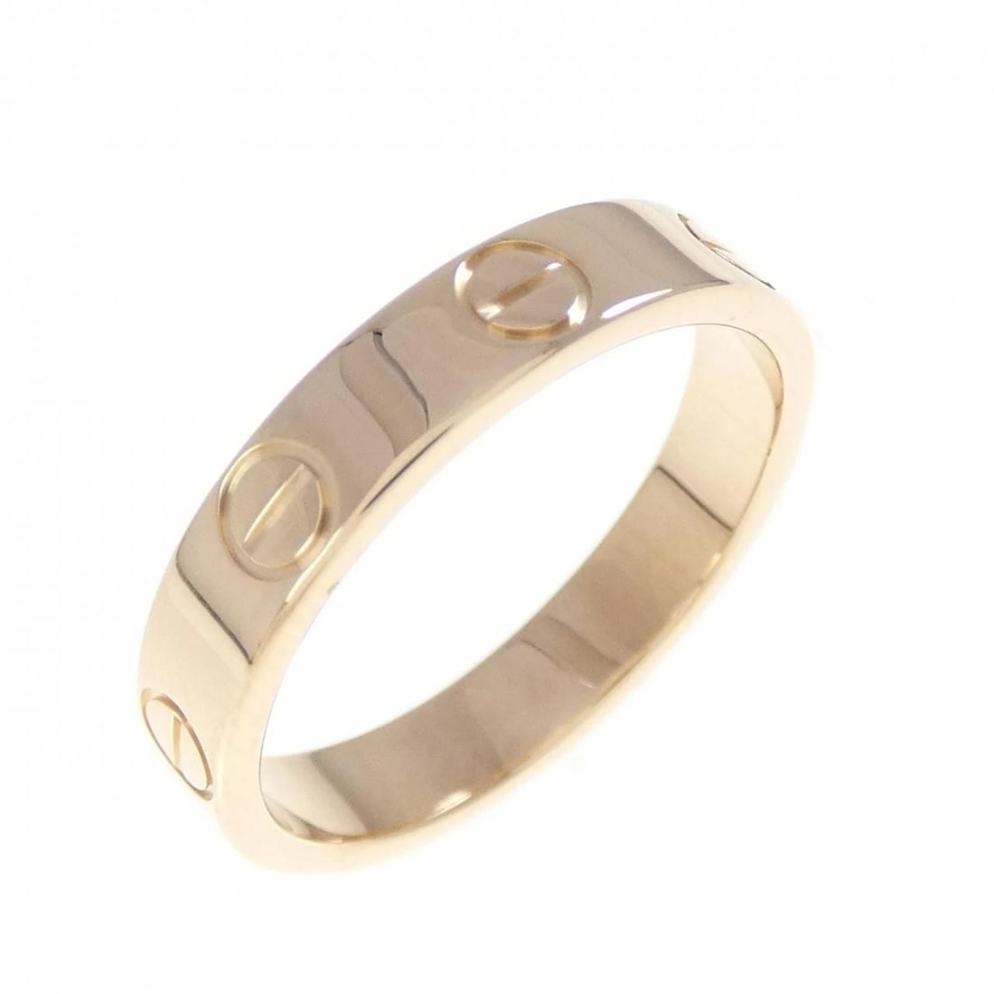 CARTIER MINI LOVE RING: Cartier Mini Love Ring Brand: Cartier Type: Ring Material: 750 Pink Gold Color: Pink Gold Size: 5.5 (US size) Accessories: None Accessories Notice: When purchasing pre-owned goods, please