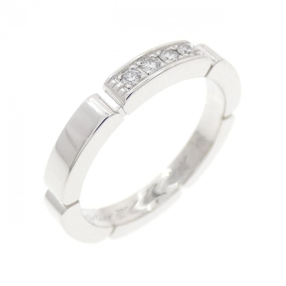 CARTIER MYON PHANTELE 4P RING: Cartier Myon Phantele 4P Ring Brand: Cartier Type: Ring Material: 750 White Gold Main Stone Natural Color: White Gold Size: 3.5-4 (US size) Accessories: None Accessories Notice: When